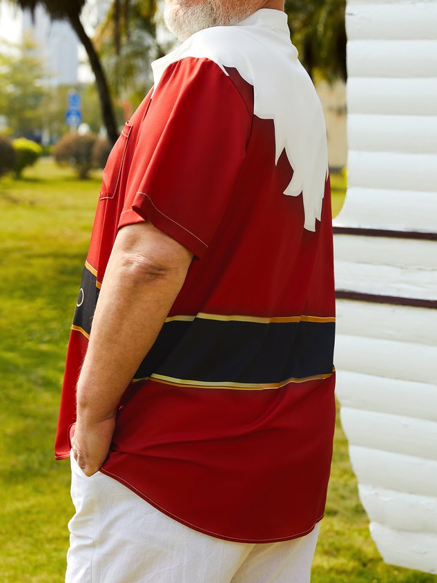 Big Size Christmas Short Sleeve Hawaiian Shirt