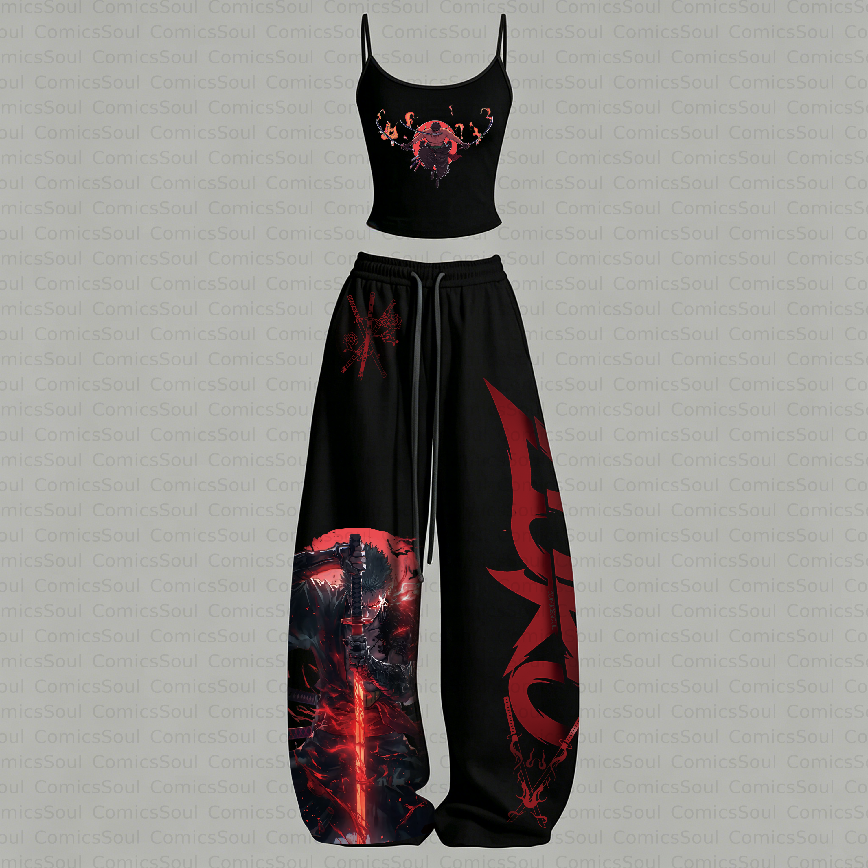 ONE PIECE Top & Elasticated Trousers Two-Piece Set