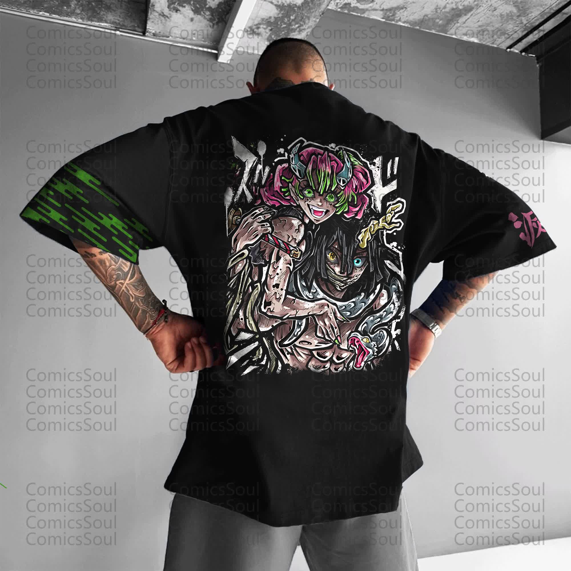 Unisex Anime Inspired Vintage T-Shirt丨Comicssoul