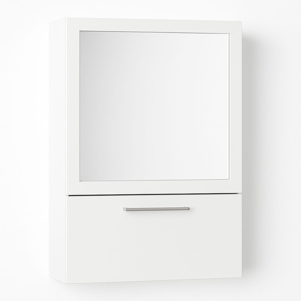 Armario de Baño con Espejo Madera Blanco Moderno