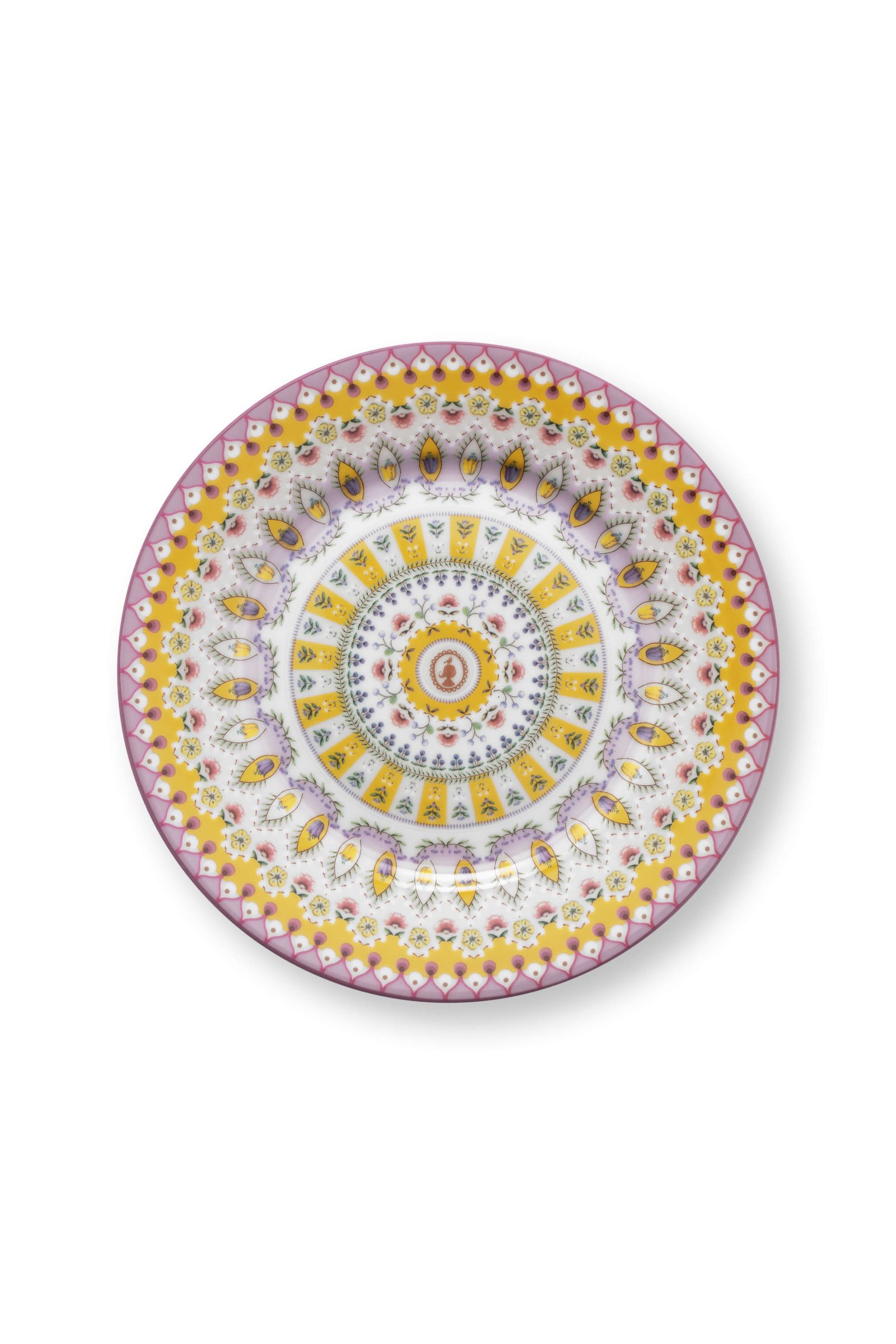 Pastry Plate Lily&Lotus Moon Delight Yellow 17cm