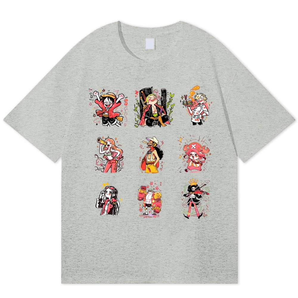 One Piece Unisex Round Neck Anime T-shirt