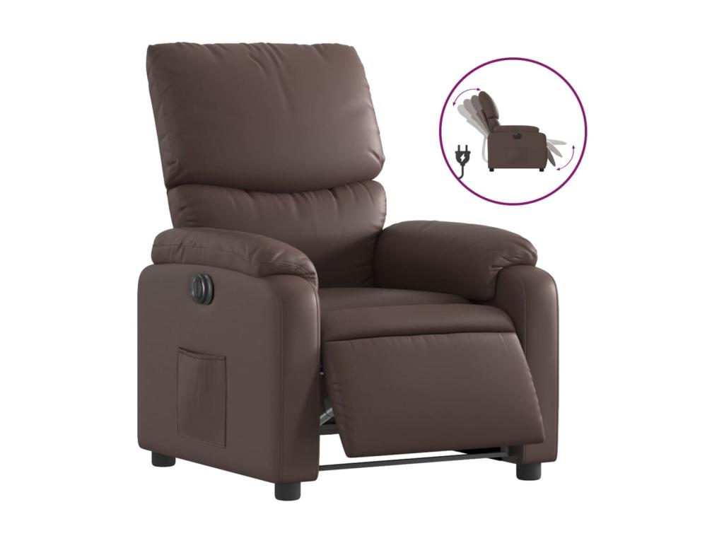 Sillón reclinable eléctrico de Joliven marrón