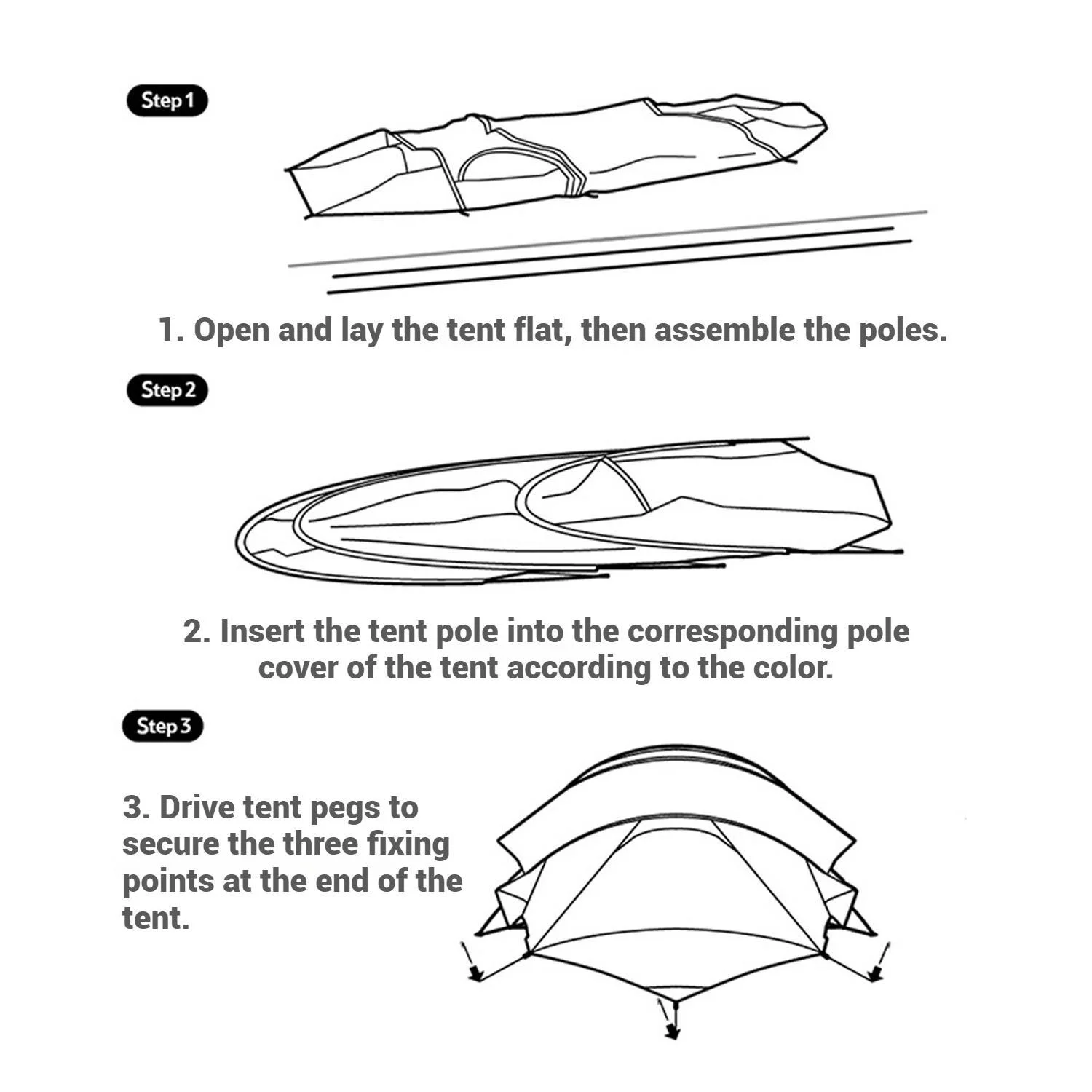 Naturehike, Ultralight Hiking Tent, Tear-resistant Tunnel Tent, Waterproof Camping Tent, Windproof Tent with Hall, 15D Lightweight Silicone-coated Nylon Fabrics,Large size for 2/3 Person. - Image 22