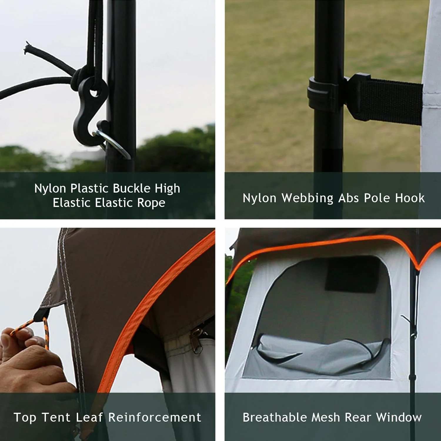 Camping Tent Shower Tent,Outdoor Changing with Built-in Hook, Portable Shelter with Carrying Bag for Camping - Image 5