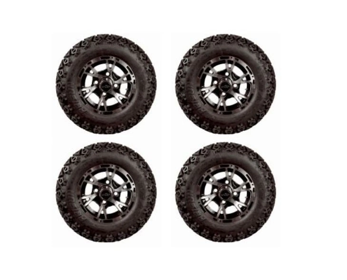 10" Flash Wheels 22x11 - 10 All-Terrain Golf Cart Tires - Set of 4