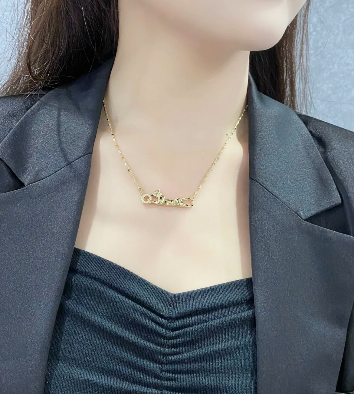 Cartier Panthère de Black Panther Necklace - Original Replica Club