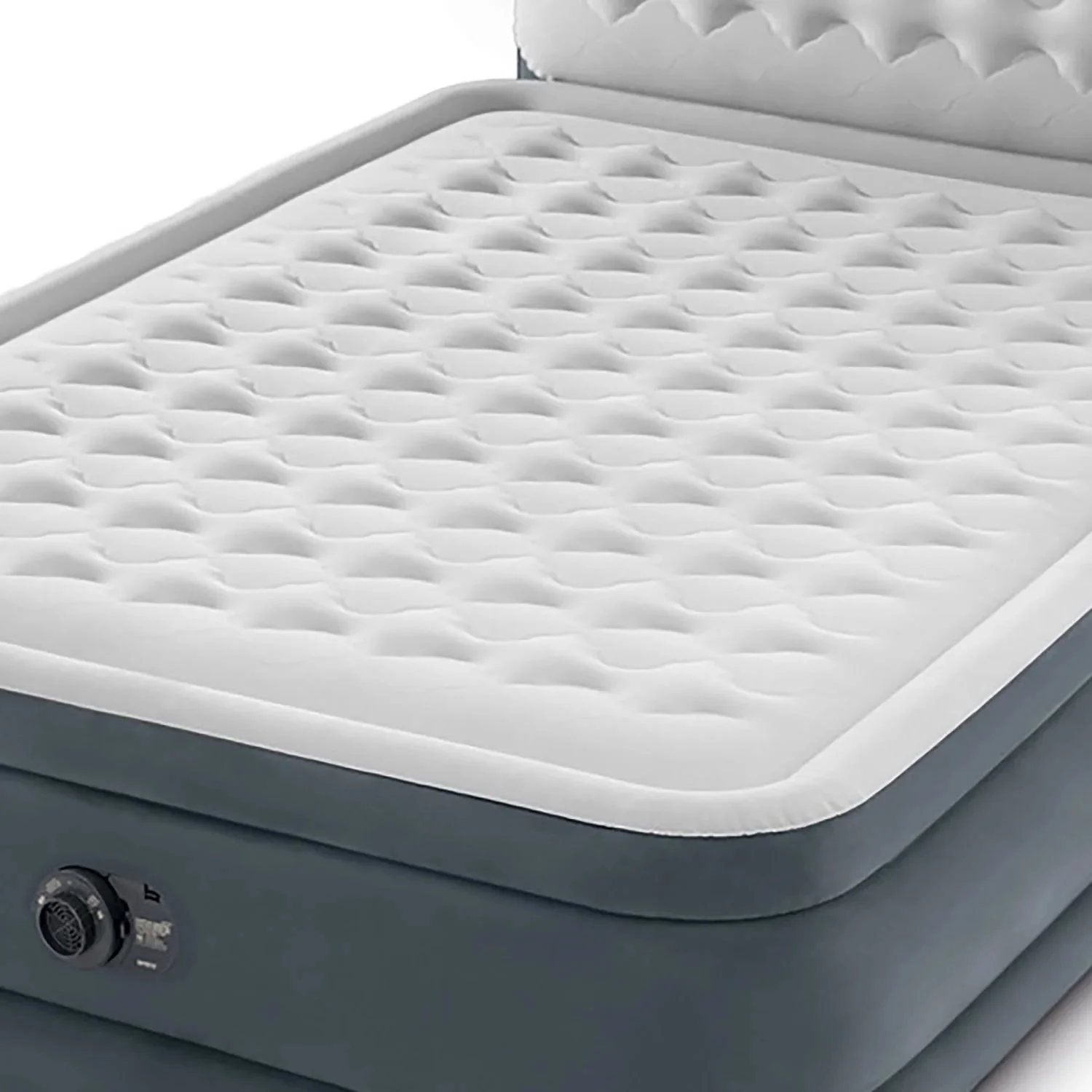 Intex Dura-Beam Deluxe Ultra Plush Headboard Queen Airbed, Gray, 18in, Built-In Pump - 64447ED - Image 18 Intex Dura-Beam Deluxe Ultra Plush Headboard Queen Airbed, Gray, 18in, Built-In Pump - 64447ED - Image 18