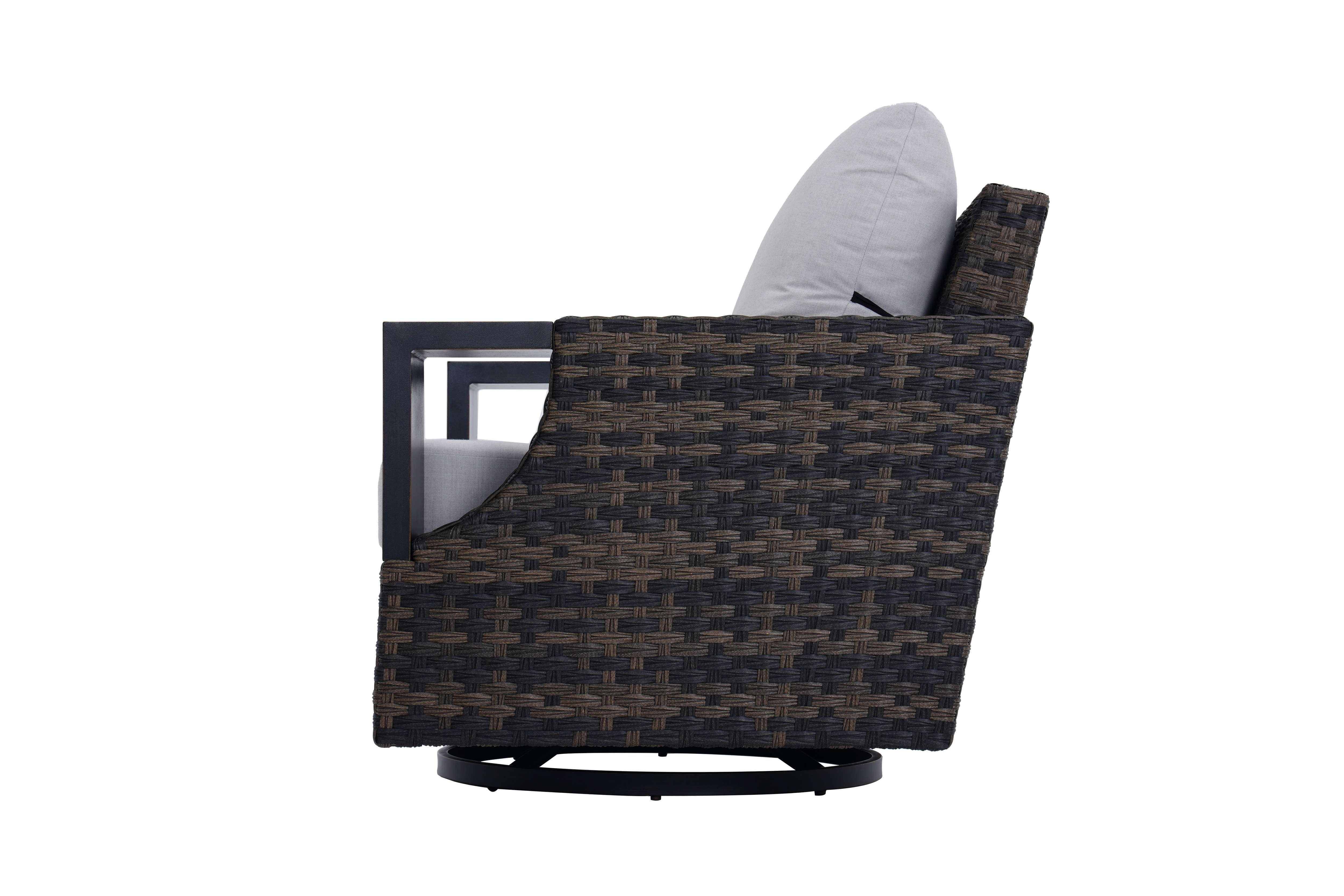 Better Homes & Gardens Rockport Club Swivel Chairs, Brown, 2 Pack - Image 5