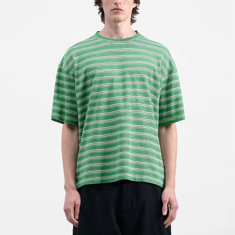 YMC - T-shirt Triple - Vert Rayé