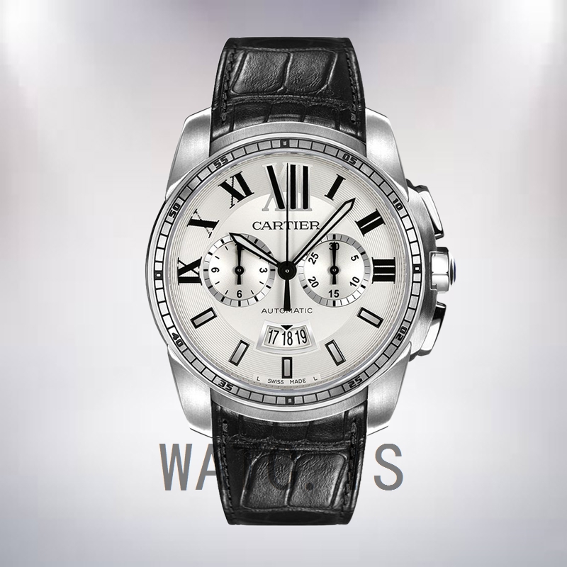 Cartier Calibre W7100046 Men's 42mm Silver-tone