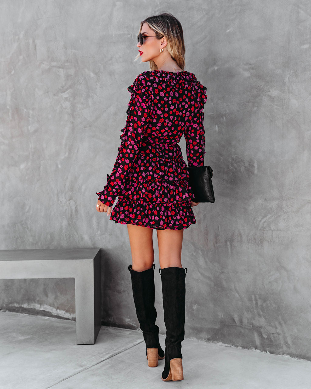 Ambrosia Floral Ruffle Tiered Dress - SALE - Se7enfashion