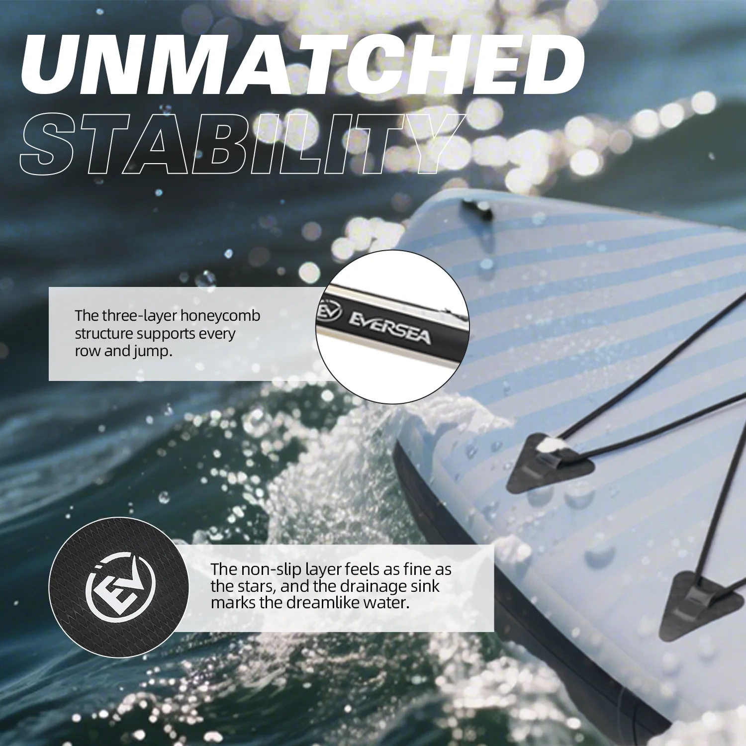 MSEASFREE 10' Inflatable Stand up Paddle Board,with Premium SUP Paddle Board Accessories,Non-Slip Comfort Deck for Youth & Adults - Image 6