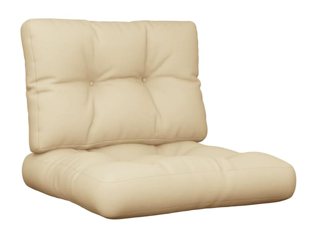 Cojines para palets 2 unidades tela beige