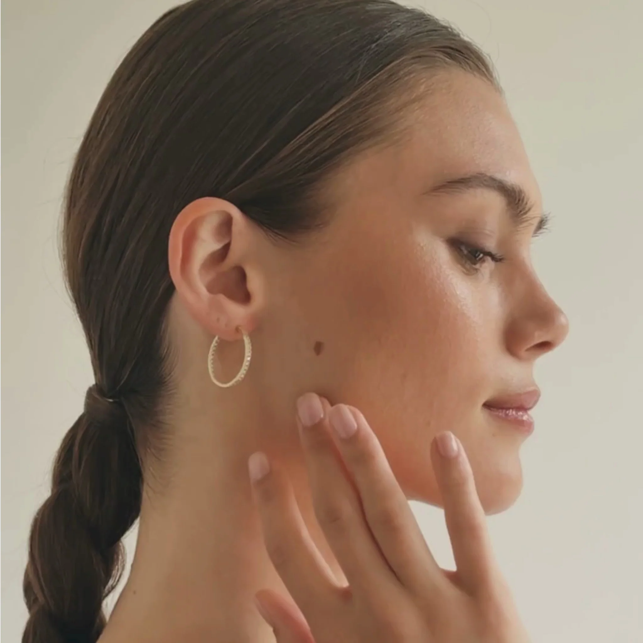 Medium Pavé Hoop Earrings