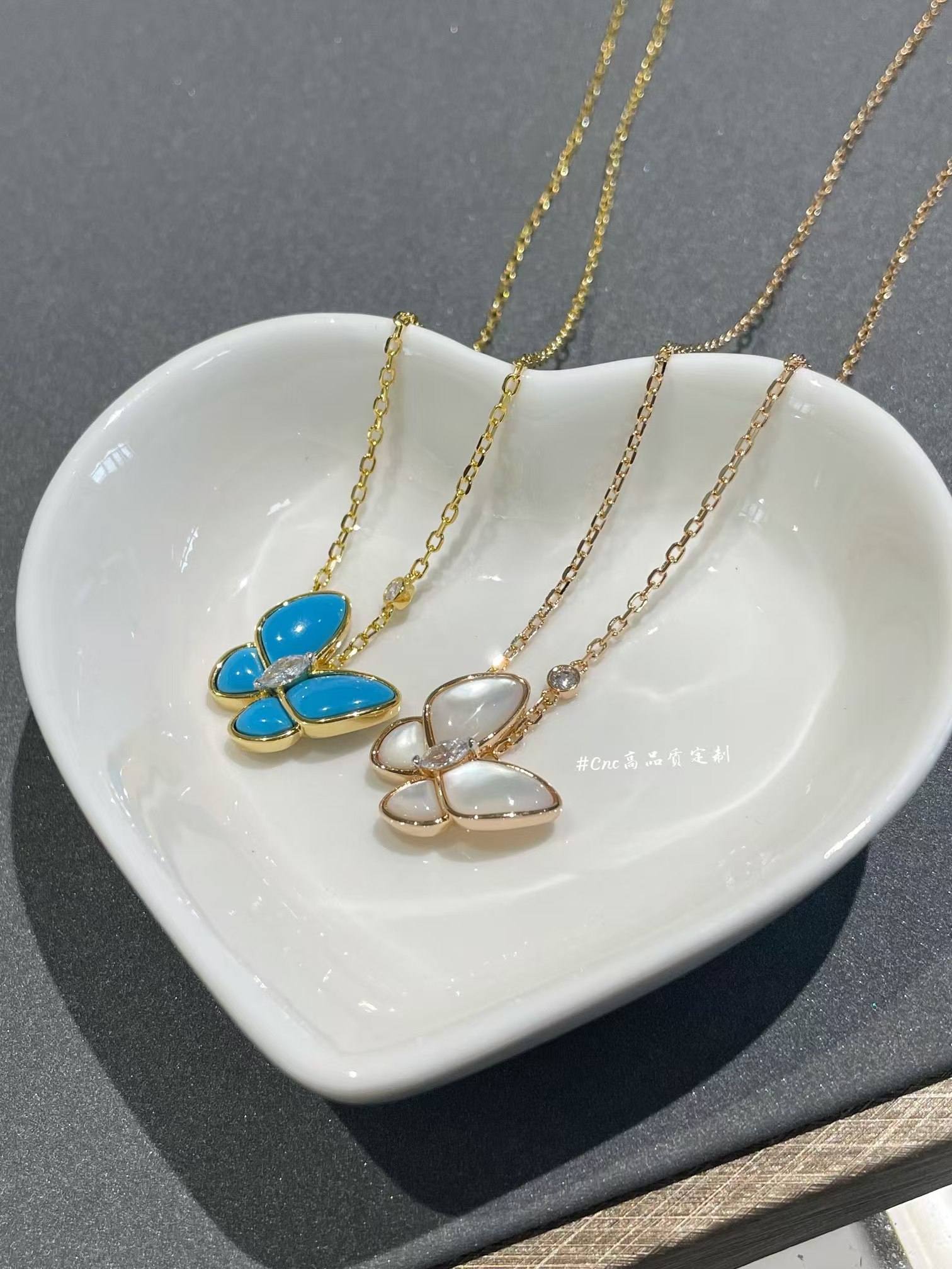 VCA Two Butterfly Pendant Necklace - Original Replica Club