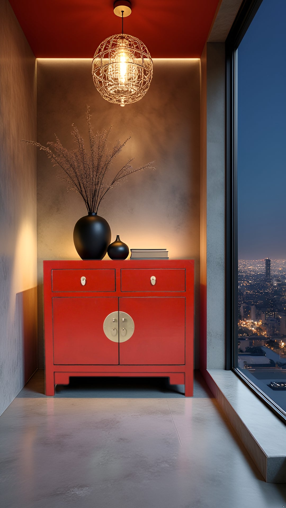 Fine Asianliving Chinese Kast Rood - Lucky Red -