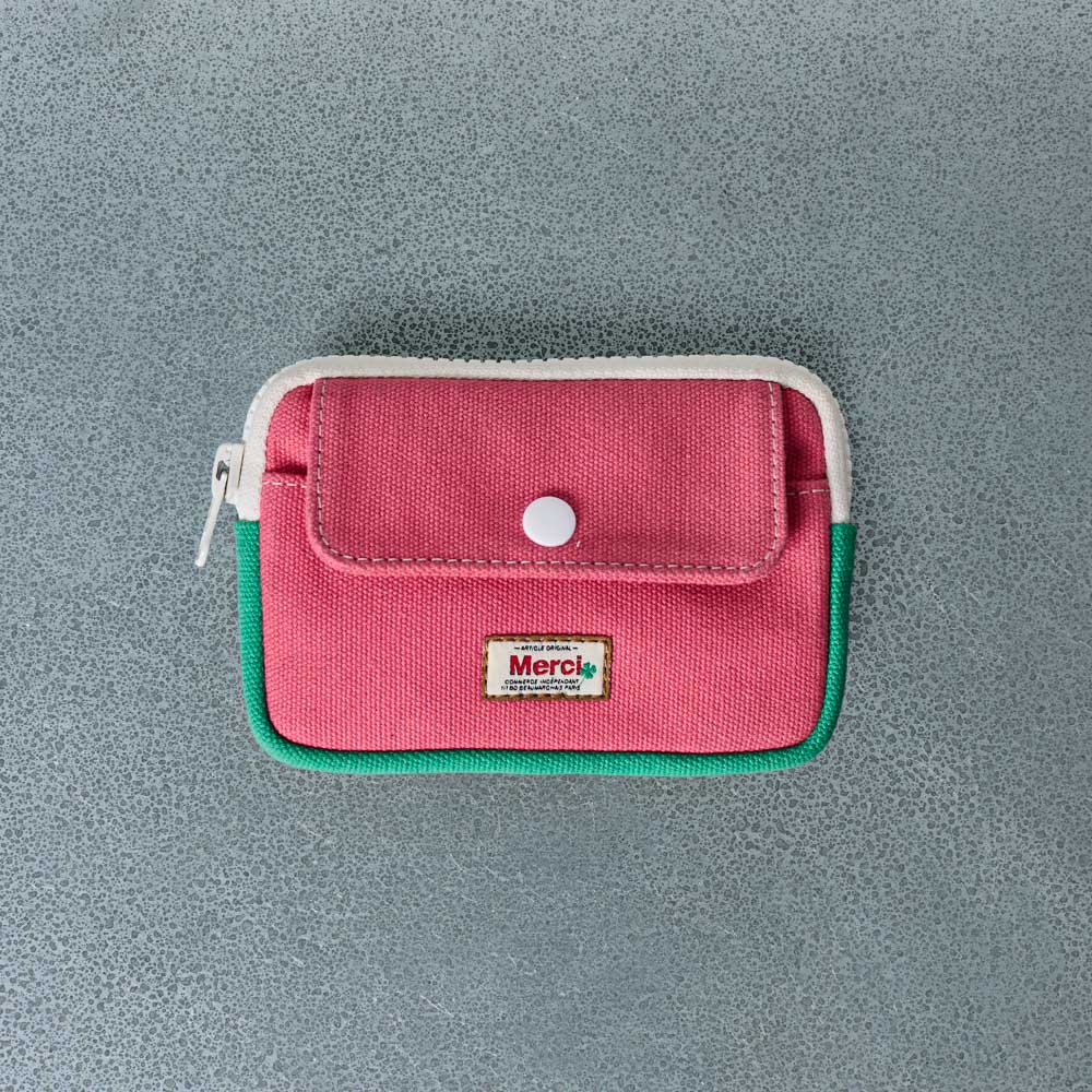 Merci - Porte Monnaie Candide - Rose & Menthe