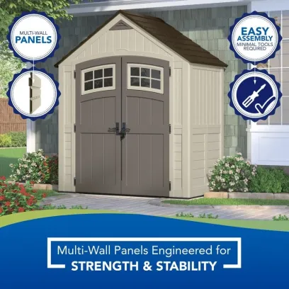 7-Ft. x 4-Ft. Plastic Storage Shed