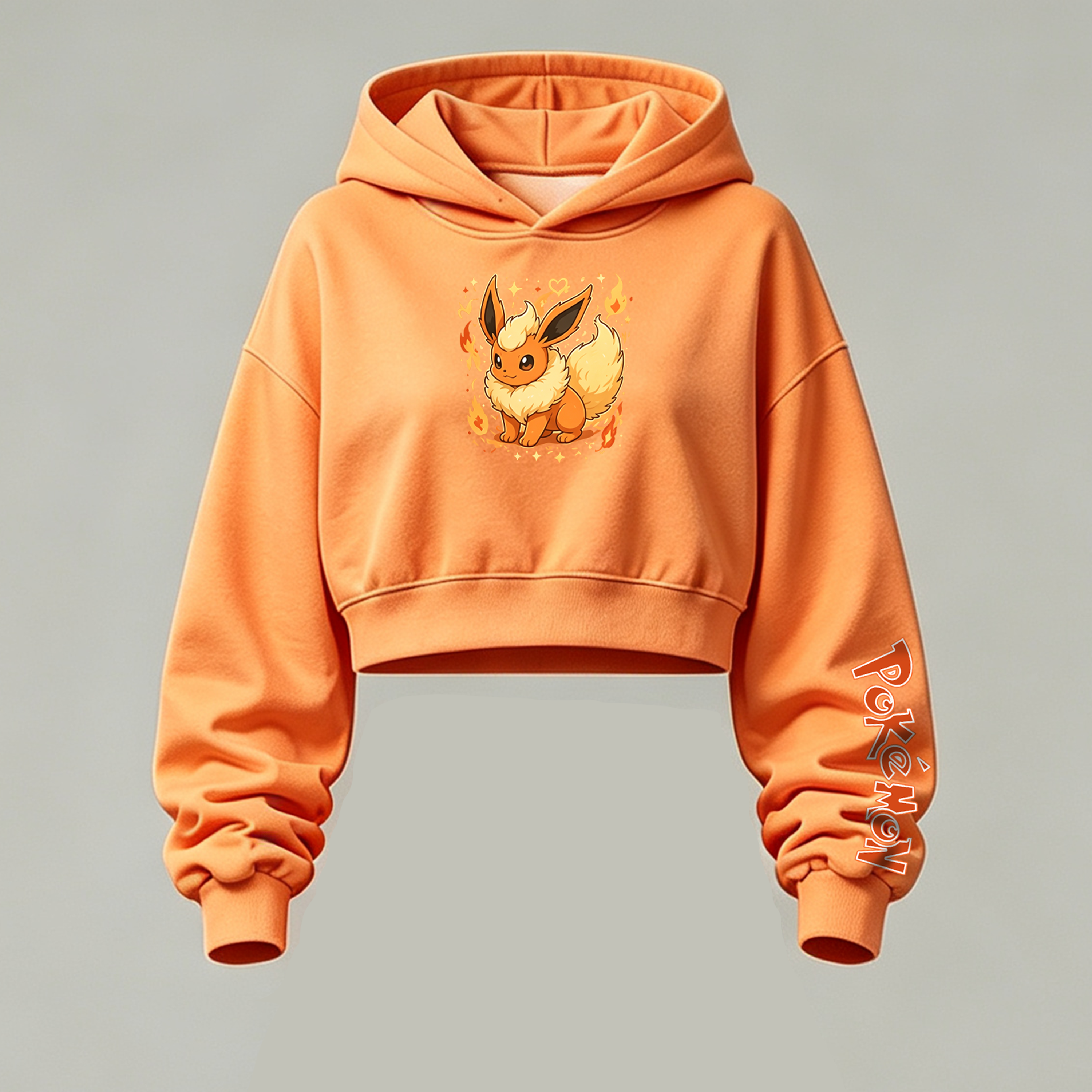 Pokémon Cropped Long Sleeve Hoodie & High Waist Jogger Pants Two Piece TeeThreads Sustain the Scene with Custom Apparel