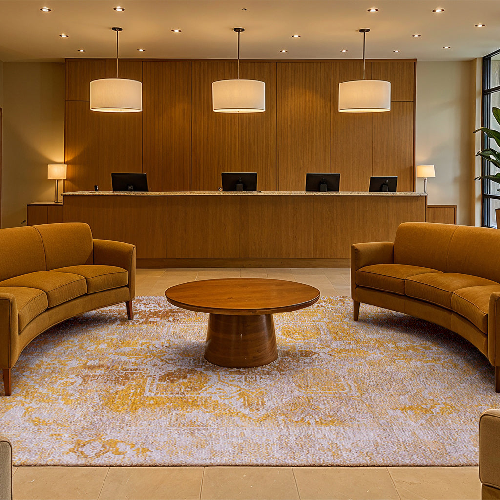 Lola & Moi Heris Vloerkleed - Golden Wall - 140 x 200 cm