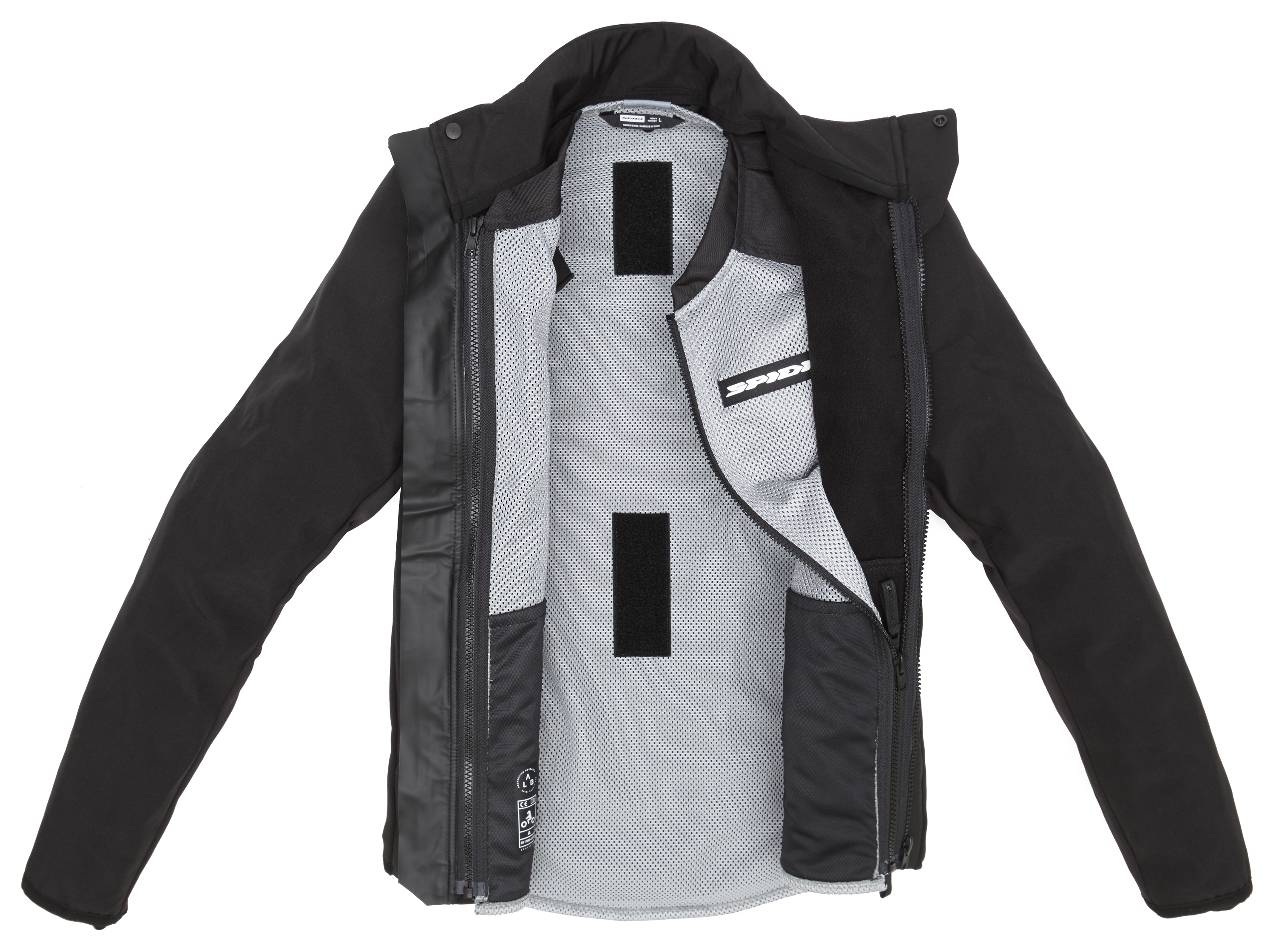 SportsBikeShop Spidi Windout Shell Jacket Black / LG [Incomplete]