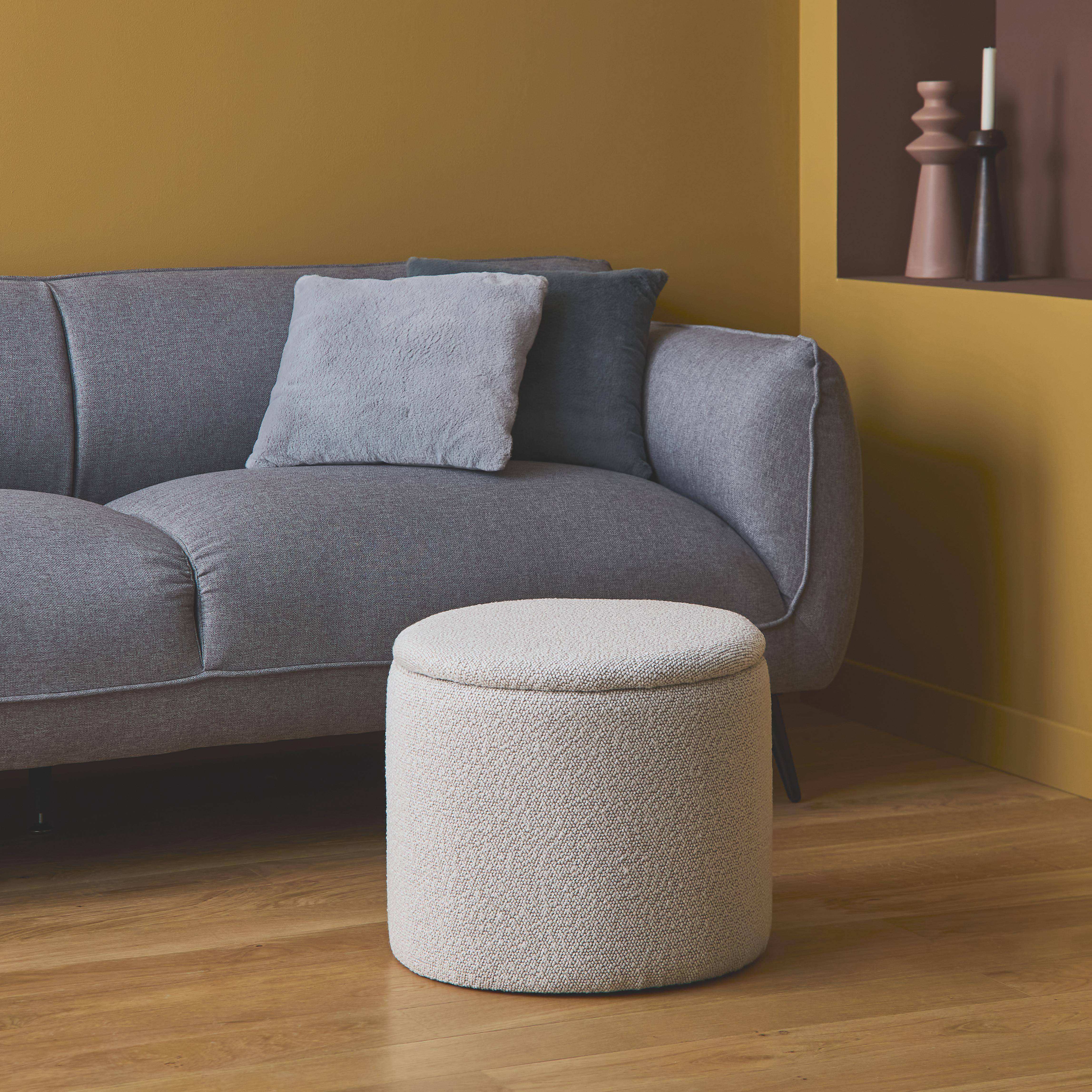 Stool - Puff de tela con almacenaje