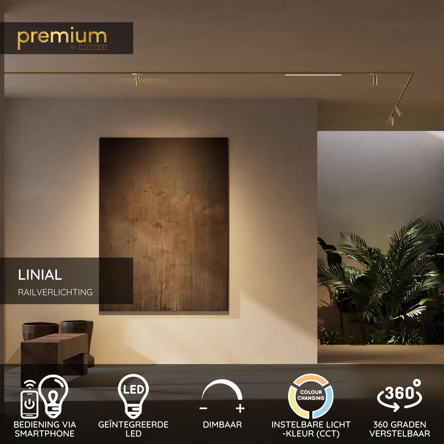 Lucide Premium LINIAL Railverlichting - Champagne kleur