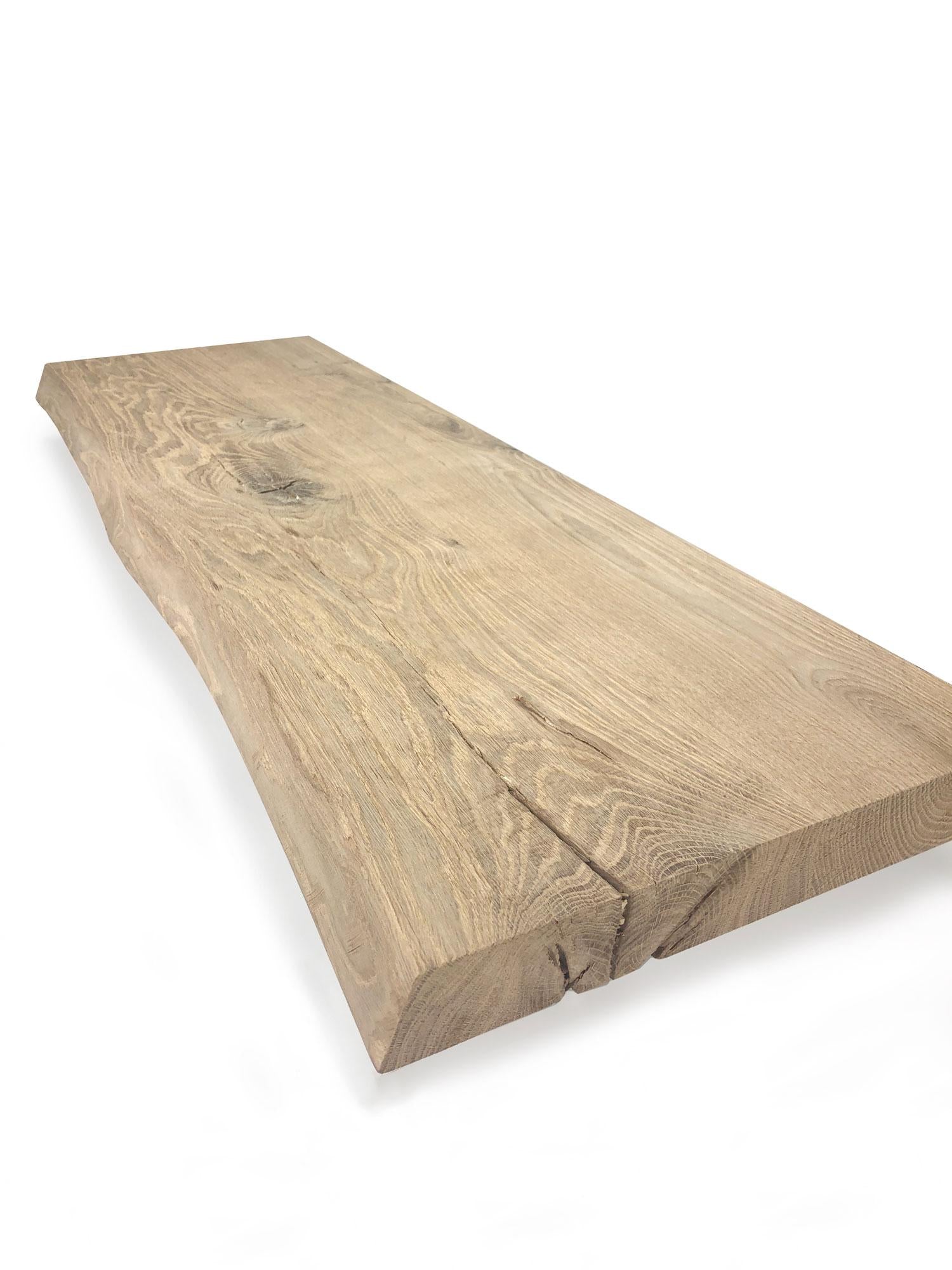 Woodbrothers Oud eiken plank massief boomstam 60x20cm