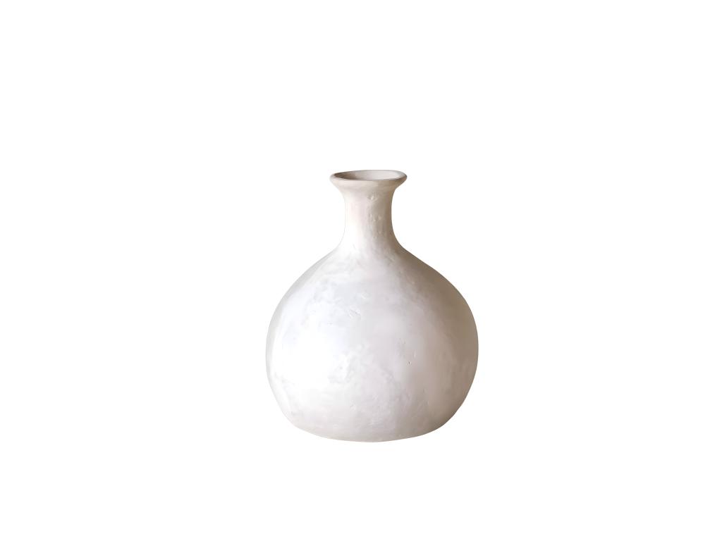 Jarrón de papel maché hecho a mano