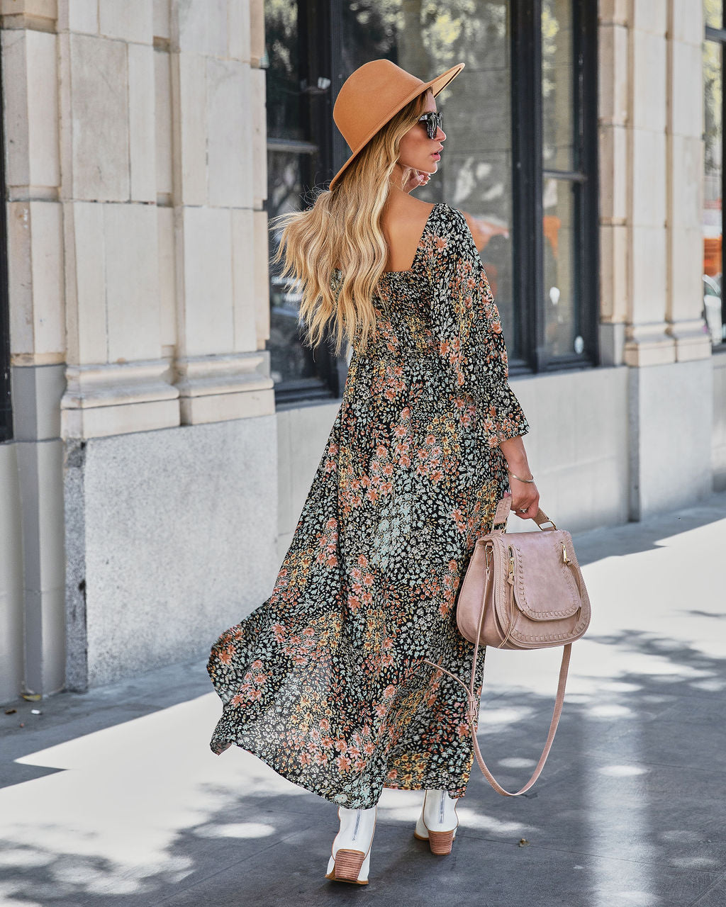 Harlowe Floral Smocked Maxi Dress - Se7enfashion