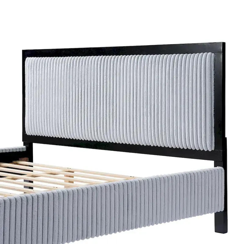Christopher Knight Home Upholstered Platform Bed with Soft Headboard - King/Queen Size