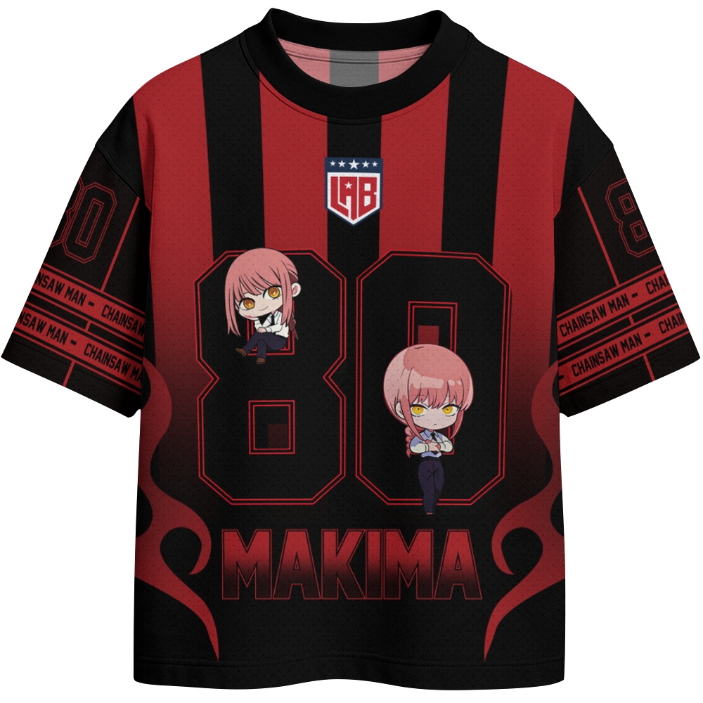 Chainsaw Man Crew Neck Football Jersey