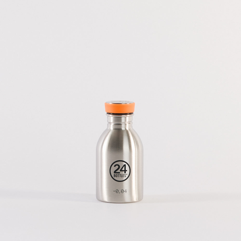 Gourde en inox 250 ml - Basic Steel  - 24 Bottles