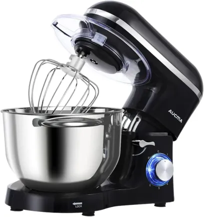 Aucma Stand Mixer, 6.5-QT 660W 6-Speed Tilt-Head Food Mixer, Kitchen Electric Mixer