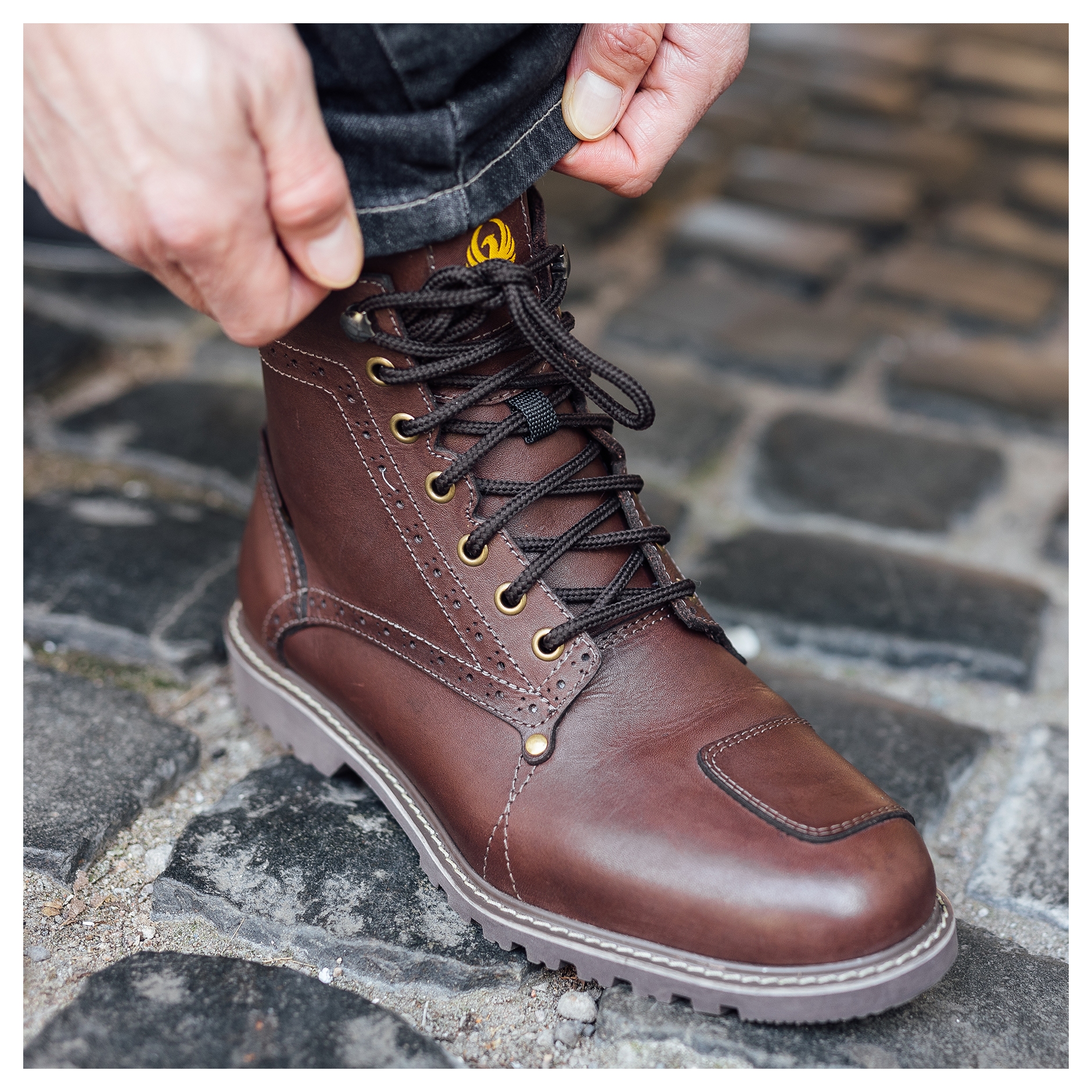 SportsBikeShop Merlin Derby Brogue D3O WP Boots