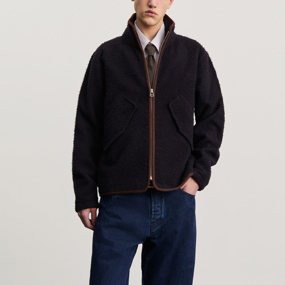 Another Aspect - Veste Fleece - Navy Brown