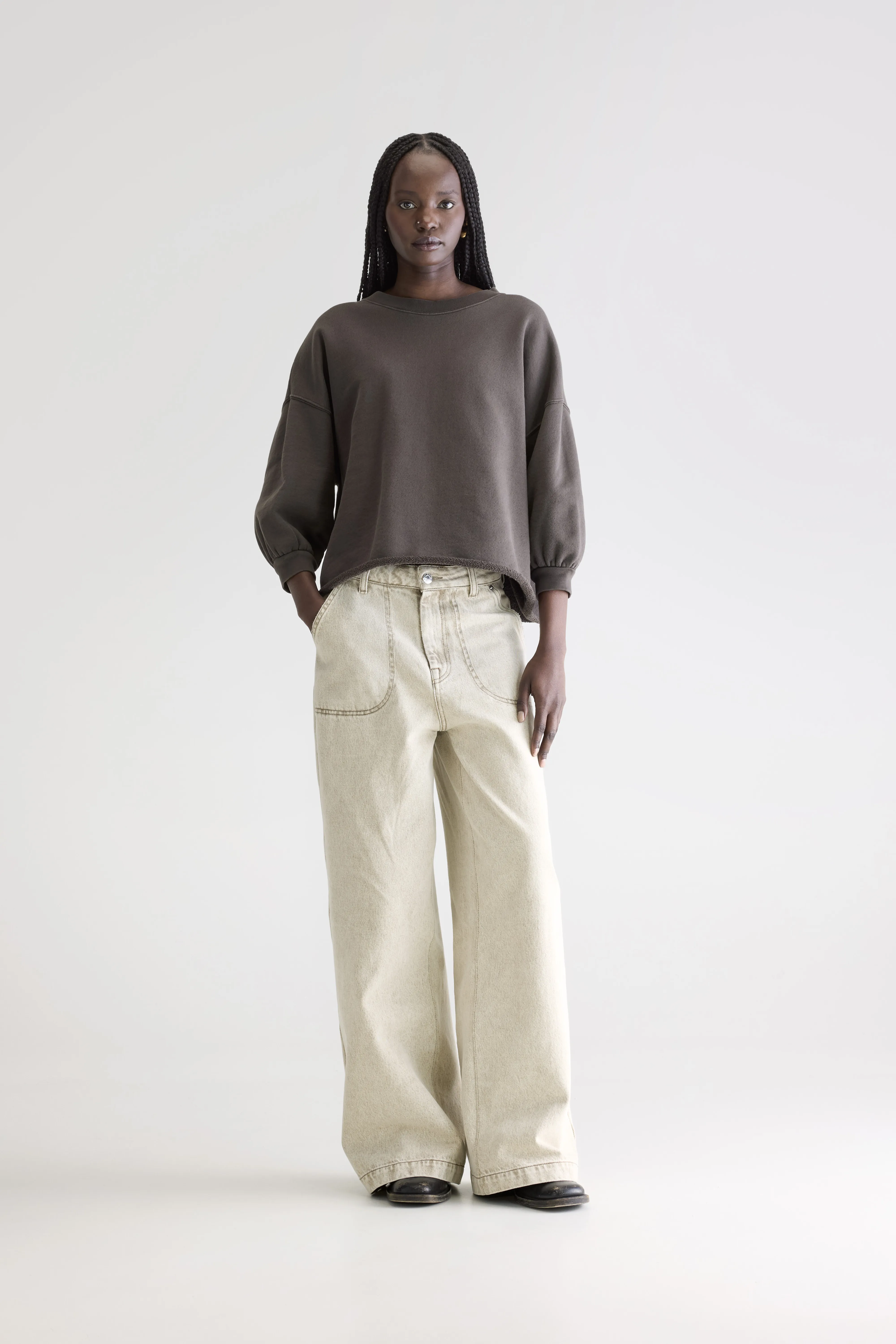 Bellerose Vicske crewneck sweatshirt (252 / W / DARK ROAST)