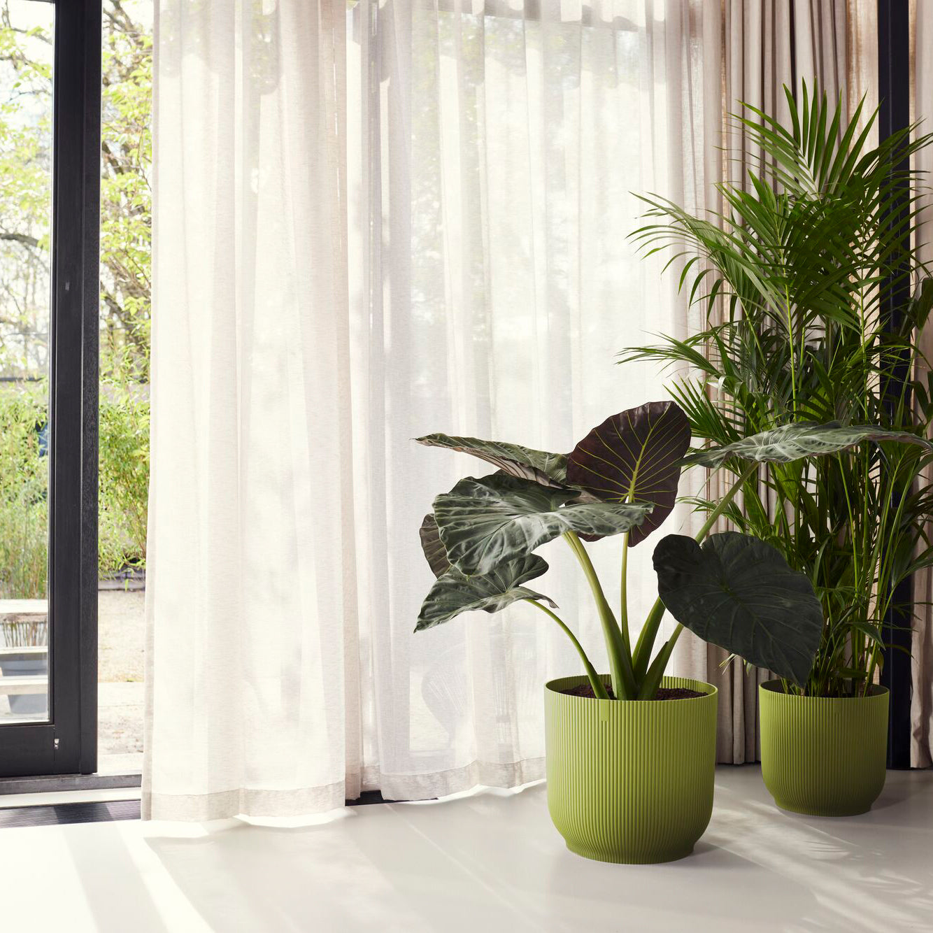 Elho Vibes Fold Rond - Groen - Ø 39 x H 36 cm - Binnen - 100% gerecycl