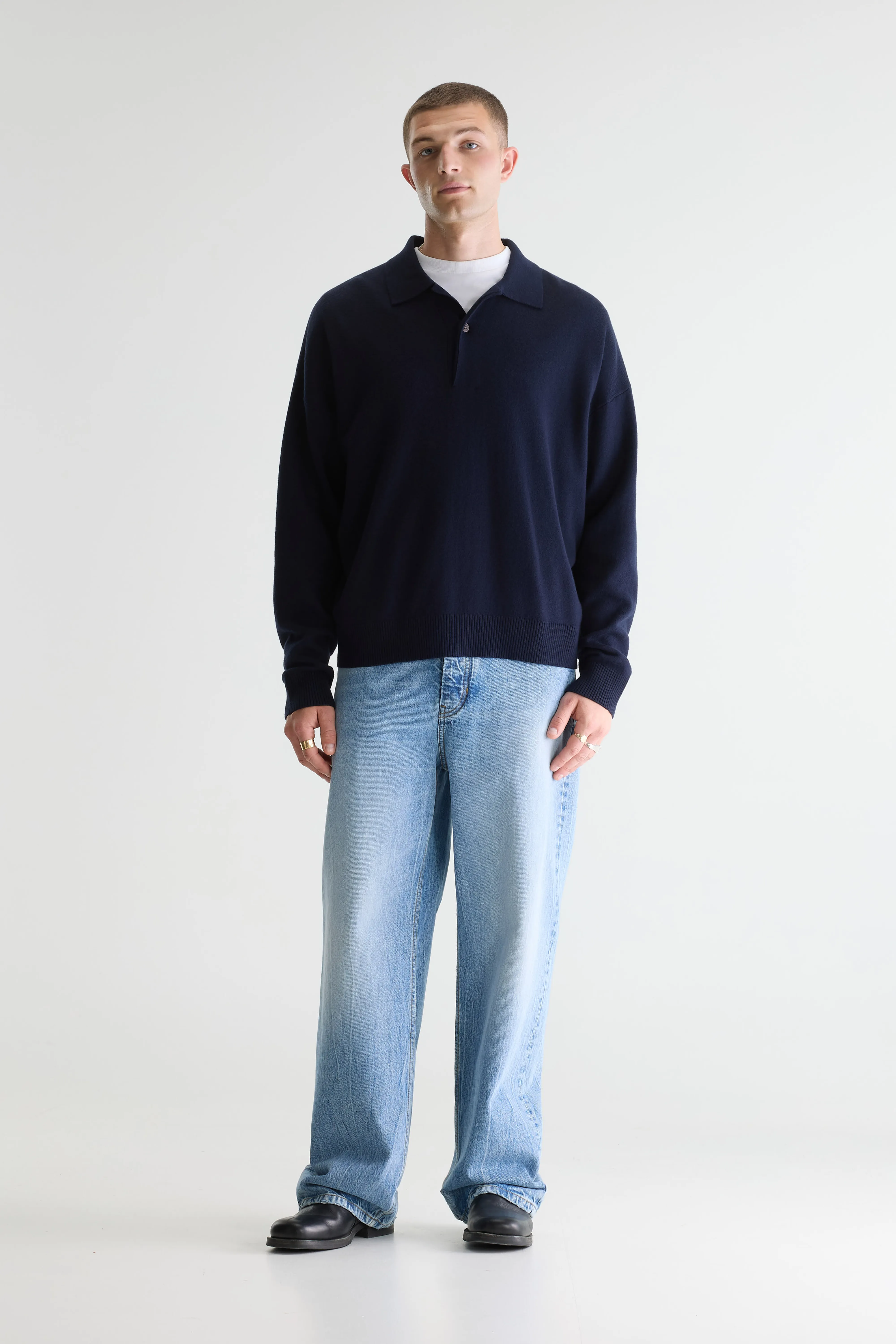 Bellerose Geobo polo neck sweater (261 / M / NAVY)