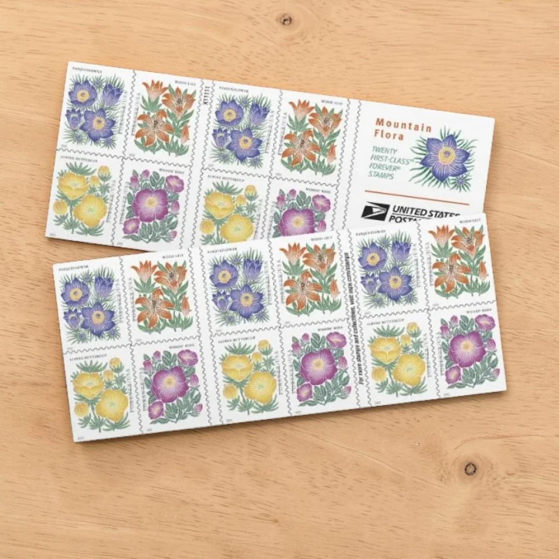 2022 Mountain Flora First Class-Forever Postage Stamps(100 Stamps 5 Books)
