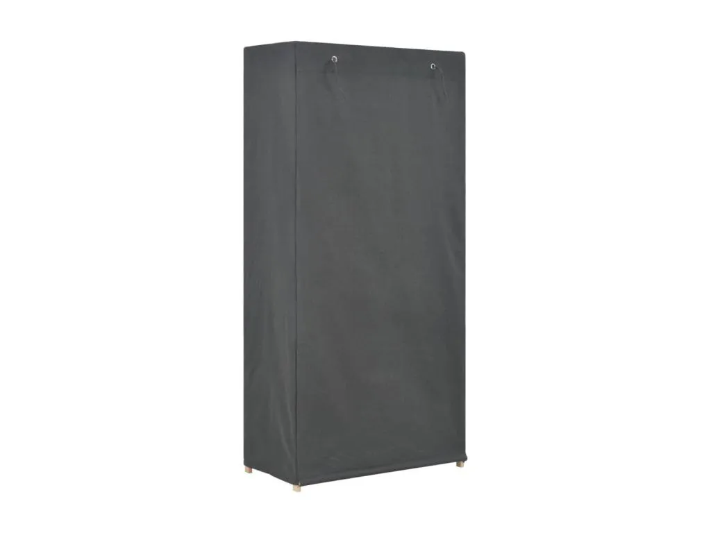 Armario de 3 niveles Gris 79x40x170 cm Tela