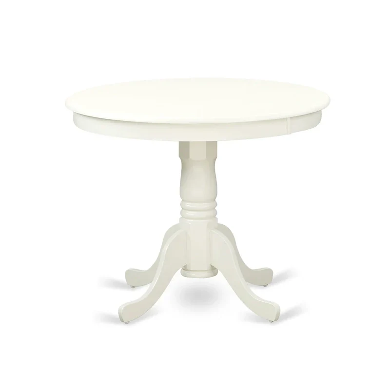 East West Furniture Antique Round Dining Table - 36x36 Inch Kitchen Table with Pedestal Base (Multiple Finish Options)