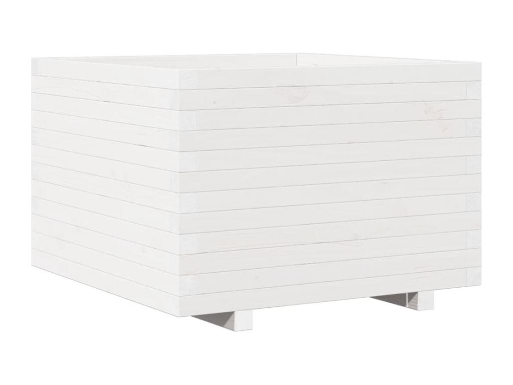 Decoratodo madera maciza de pino blanco 70x70x49,5 cm
