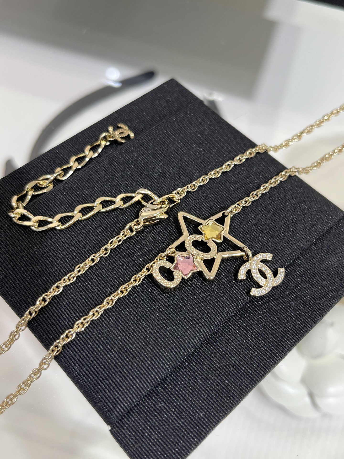 Chanel Rhinestone Star Coco CC Necklace - Original Replica Club