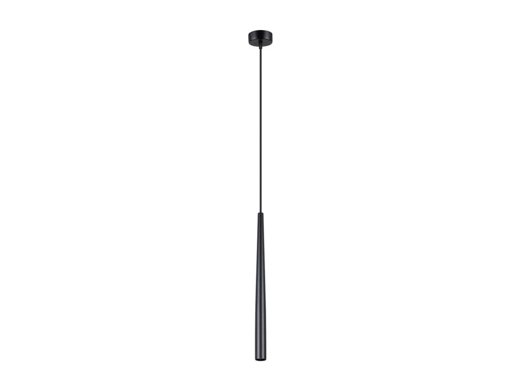 Lámpara colgante Bliss moderno de acero - 1 fuentes luminosas - L.8 x A.118 cm - negro