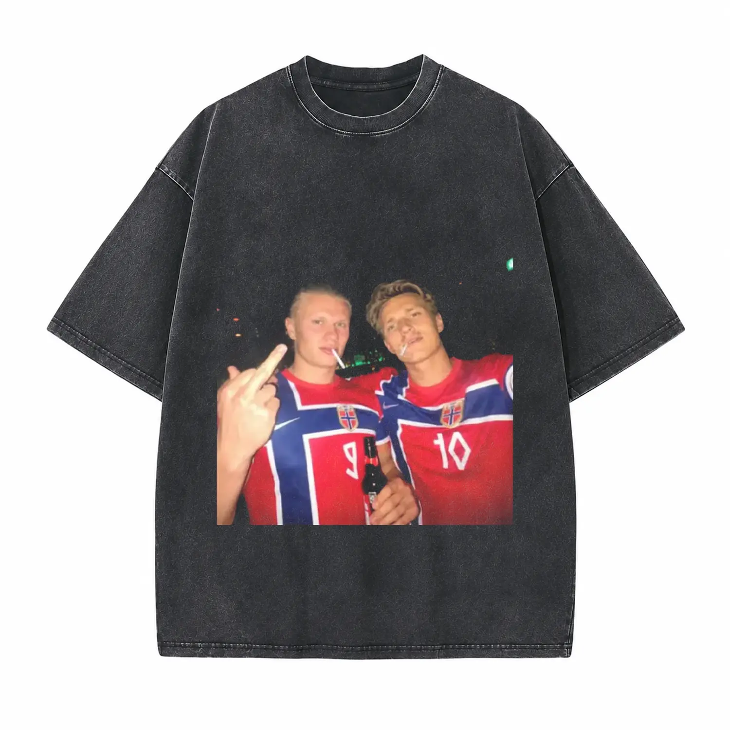 Vintage Red Jersey Afterparty Printed Unisex Washed T-Shirt