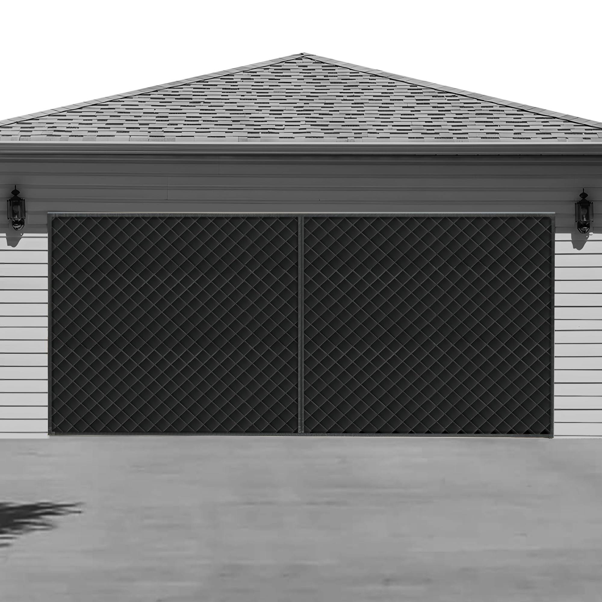 Garage Door Screen for Winter,Garage Door Insulation Kit,Magnetic Thermal Insulated Door Curtain for Garage Door, Garage Insulated Door Curtain ,(9*7ft)