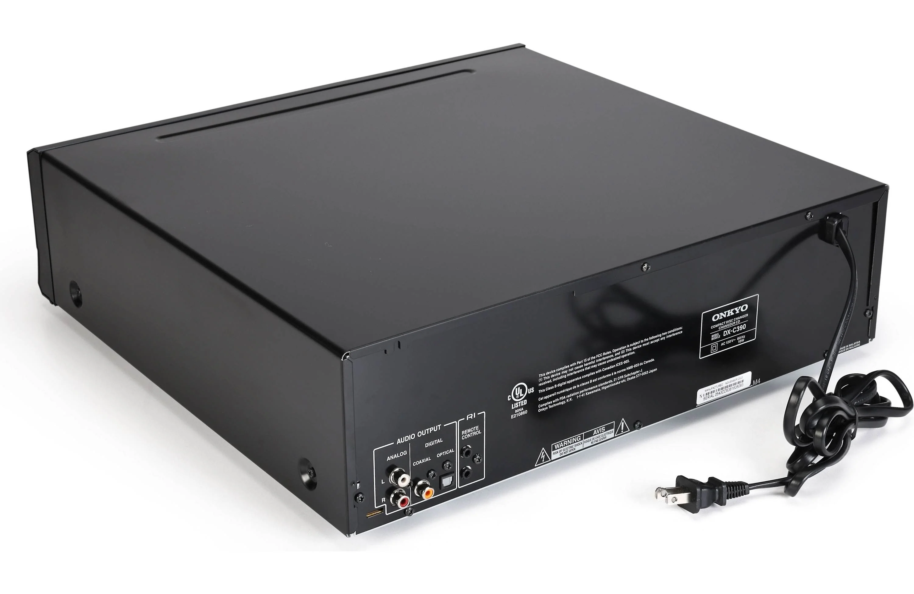 Onkyo 6-Disc CD Changer, Black - DX-C390 - Image 8 Onkyo 6-Disc CD Changer, Black - DX-C390 - Image 8