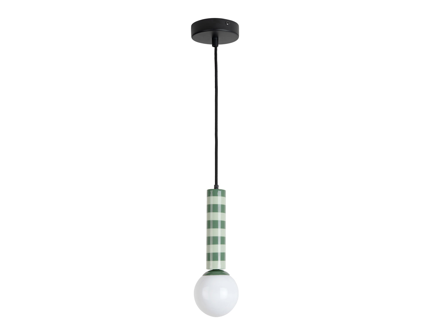 Leitmotiv - Hanglamp Rayado - Jungle green & grayed jade
